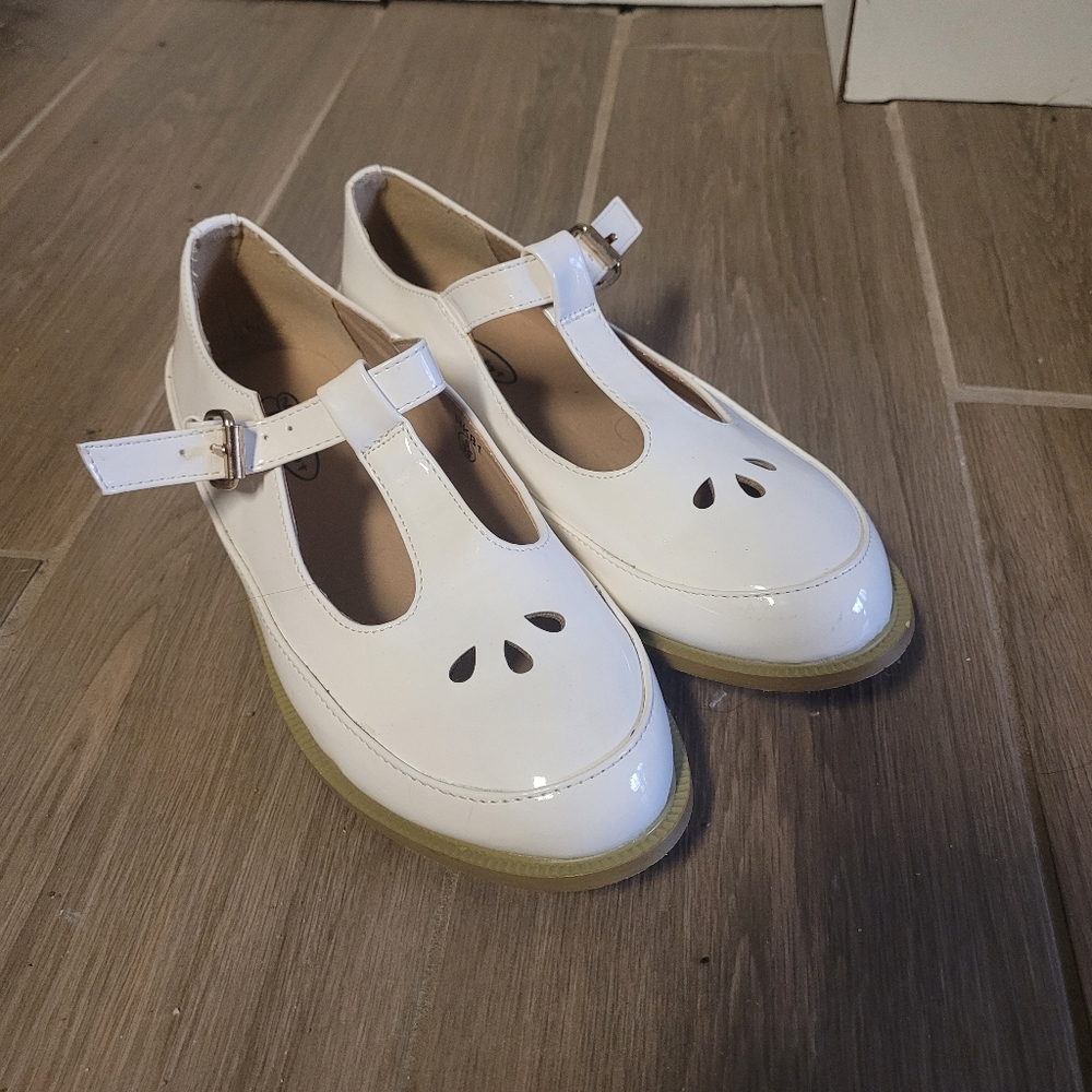 White Patent Mary Janes